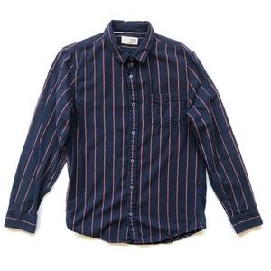 1901 Men’s Blue Striped Long Sleeve Button Up Shirt Size Large
